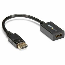 StarTech.com DisplayPort To VGA Adapter - Active - 1080p - DP to VGA Adapter 1 x 15-pin HD-15 - Female - 1 x 20-pin DisplayPort 1.2 Digital Audio/Video - Male - Black - 1 Each