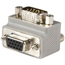 StarTech.com Right Angle VGA to VGA Cable Adapter Type 2 - M/F 1 x 15-pin HD-15 VGA Male - 1 x 15-pin HD-15 VGA Female - Gray - 1 Each