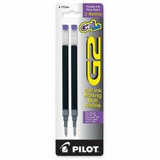 Pilot G2 Premium Gel Ink Pen Refills 0.70 mm , Fine Point - Purple Ink - Smear Proof - 2 / Pack