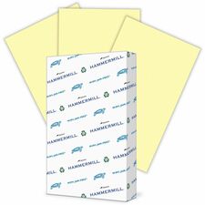Hammermill Colors Recycled Copy Paper - Canary Legal - 8 1/2" x 14" - 20 lb Basis Weight - Sustainable Forestry Initiative (SFI) - Jam-free - Canary - 500 / Ream