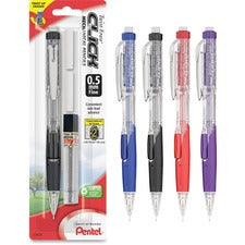Pentel .5mm Twist Erase Click Mechanical Pencils 0.5 mm Lead - #2 - Refillable - Transparent Barrel - 1 / Pack
