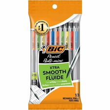 BIC Top Advance Mechanical Pencils 0.7 mm Lead - #2 - Assorted Barrel - 10 / Pack