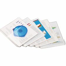 Cardinal® Ring Binder Poly Pockets 11.3" Height x 0.2" Width x 9.5" Length - 40 x Sheet Capacity - For Letter 9" x 11" Sheet - Ring Binder - Rectangular - Clear - Polypropylene - 5 / Pack