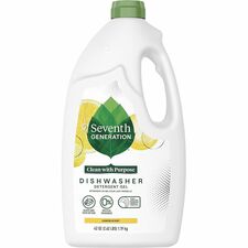 Seventh Generation Dishwasher Detergent 42 oz (2.62 lb) - Lemon Scent - Non-toxic, Chlorine-free, Anti-septic, Phosphate-free, Lemon Scent, Dye-free - Clear - 1 Each