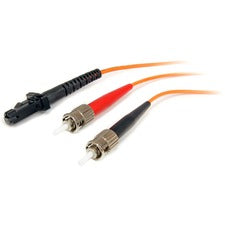 StarTech.com Fiber Optic Duplex Patch Network Cable 3.28 ft Fiber Optic Network Cable for Network Device - First End: 1 x MT-RJ Network - Male - Second End: 2 x ST Network - Male - 10 Gbit/s - Patch Cable - LSZH - 62.5/125 µm - Orange - 1 Each