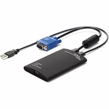 StarTech.com KVM Console to USB 2.0 Portable Laptop Adapter 1 x USB Type A - Female - 1 x USB Type A - Male, 1 x 15-pin HD-15 - Male - Black - 1 Each - TAA Compliant