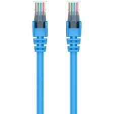 Belkin CAT6 Ethernet Patch Cable, RJ45, M/M 1 ft Category 6 Network Cable for Network Device - First End: 1 x RJ-45 Network - Male - Second End: 1 x RJ-45 Network - Male - Patch Cable - Blue - 1 Each