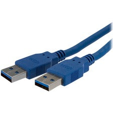 StarTech.com 6 ft SuperSpeed USB 3.0 Cable A to A - M/M 6 ft USB Data Transfer Cable for Hub, PC, Server - First End: 1 x 9-pin USB 3.0 Type A - Male - Second End: 1 x 9-pin USB 3.0 Type A - Male - 5 Gbit/s - Extension Cable - Shielding - 28 AWG - Blue -