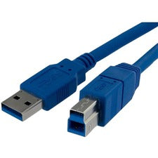 StarTech.com SuperSpeed USB 3.0 Cable A to B - M/M 3 ft USB Data Transfer Cable - First End: 1 x 9-pin USB 3.0 Type A - Male, USB - Male - Second End: 1 x 9-pin USB 3.0 Type B - Male - 4.8 Gbit/s - Shielding - Blue - 1 Each