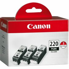 Canon PGI-220BK Original Inkjet Ink Cartridge - Black - 3 / Pack Inkjet - Black - 3 / Pack