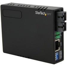 StarTech.com 10/100 Multi Mode Fiber to Ethernet Media Converter SC 2km with PoE Network (RJ-45) - 1x PoE (RJ-45) Ports - 1 x SC Ports - DuplexSC Port - Multi-mode - 1310 nm Fiber - Fast Ethernet - 10Base-T, 100Base-FX, 100Base-TX - 2 km - AC Adapter - Ex