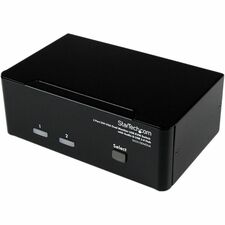 StarTech.com 2 Port DVI VGA Dual Monitor KVM Switch with Audio & USB Hub 2 Computer(s) - WUXGA - 1920 x 1440 - 3 x VGA - Desktop - TAA Compliant