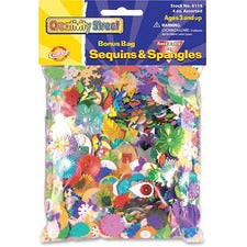 Creativity Street Sequins/Spangles Bonus Bag Art, Craft - Assorted - 1 Each