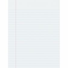 Pacon Composition Paper - Government - Letter 500 Sheets - Ruled Red Margin - 16 lb Basis Weight - Government-Letter - 8 1/2" x 11" Sheet Size - White Paper - 500 / Ream