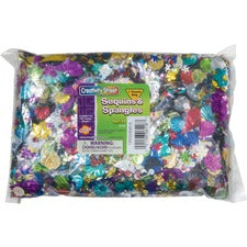 Creativity Street Sequins & Spangles 1 Pound Bag Decoration, Craft, Classroom, Costume - Assorted - 1 Pack