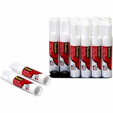 Scotch Permanent Glue Sticks 0.28 oz - White - 18 / Pack