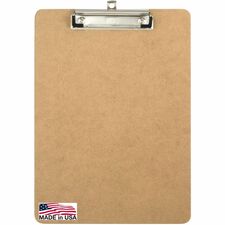 Officemate Low-profile Clipboard 1" Clip Capacity - 9" x 12 1/2" Sheet Size - Hardboard - Brown - 1 Each