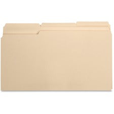 Business Source 1/3 Tab Cut Legal Recycled Top Tab File Folder 8 1/2" x 14" - 3/4" Expansion - Top Tab Location - Assorted Tab Position - 1 Plys - Manila - Manila - Tab - 10% Recycled - 100 / Box