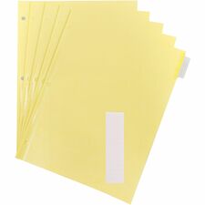 Business Source Buff Stock Ring Binder Indexes 8 x Divider(s) - Blank Tab(s) - 8 Tab(s)/Set - 1.25" Tab Width - 8.5" Divider Width x 11" Divider Length - Letter - 3 Hole Punched - Clear Buff Paper Divider - Clear Tab(s) - Tear Resistant, Reinforced Edges,