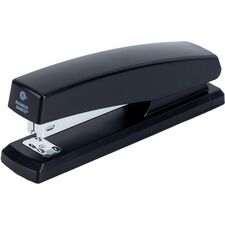 Business Source Full-Strip Desktop Stapler Staples Upto 20 Sheet - Holds Upto 210 Staple - Full Strip - 3.50" Throat Depth - Black - Metal, Plastic - 1 Each