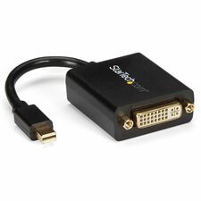 StarTech.com Mini DisplayPort to DVI Video Adapter Converter 1 x 20-pin Mini DisplayPort Digital Audio/Video - Male - 1 x 29-pin DVI-D (Single-Link) Digital Video - Female - Black - 1 Each