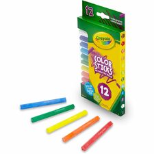Crayola 12 Color Sticks Woodless Colored Pencils Red, Red Orange, Orange, Yellow, Yellow Green, Green, Sky Blue, Blue, Violet, Brown, Black, ... Lead - 12 / Set