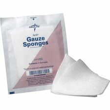 Medline Sterile 12 Ply Cotton Gauze Sponges 12 Ply - 3" Width x 3" Length - White - 80 / Box