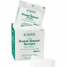 Medline Avant Sterile Gauze Sponges 4 Ply - 4" Width x 4" Length - White - 50 / Box