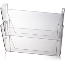 Officemate Mountable Wall File 10.62" Height x 13" Width x 4.12" Depth - Clear - Plastic - 2 / Box