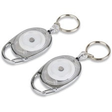 Tatco Reel Key Chain with Chrome Carabiner Chrome - 6 / Pack