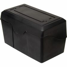 Advantus Index Card Holder 4.8" Height x 7" Width x 4.8" Depth - Plastic - Black - 1 Each