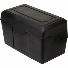 Advantus Index Card Holder 5.9" Height x 9" Width x 5.5" Depth - Plastic - Black - 1 Each