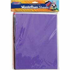 Creativity Street Wonderfoam Sheets Craft - 12" Height x 9" Width - Assorted - Foam - 10 / Pack
