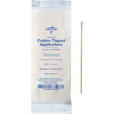 Medline Nonsterile Cotton-Tip Applicators 6" Length - White - 1000 / Box