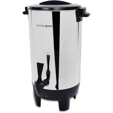Coffee Pro 30-Cup Percolating Urn/Coffeemaker 30 Cup(s) - Multi-serve - Stainless Steel - Stainless Steel Body