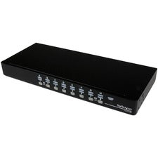 StarTech.com 16 Port 1U Rack Mount USB KVM Switch with OSD 16 Computer(s) - 1920 x 1440 - 1U - Rack-mountable, Desktop - TAA Compliant