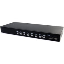 StarTech.com 8 Port Rack Mount USB VGA KVM Switch w/ Audio 8 Computer(s) - 1920 x 1440 - 2 x USB - 9 x VGA - 1U - Rack-mountable, Desktop - TAA Compliant