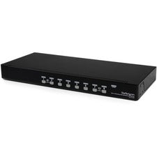 StarTech.com 8 Port 1U Rack Mount USB KVM Switch with OSD 8 Computer(s) - 1920 x 1440 - 1U - Rack-mountable - TAA Compliant