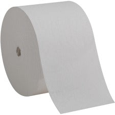 Compact Coreless Recycled Toilet Paper 1 Ply - 3.85" Width x 4.05" Length - 3000 Sheets/Roll - 5.75" Roll Diameter - White - Fiber - 18 Rolls Per Carton - 18 / Carton
