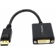 StarTech.com DisplayPort to DVI Video Adapter Converter 1 x 20-pin DisplayPort 1.2 Digital Audio/Video - Male - 1 x 29-pin DVI Digital Video - Female - Black - 1 Each