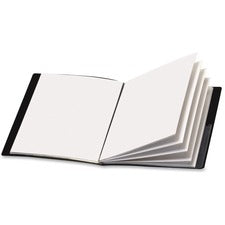 Cardinal® ShowFile 50132 Letter Presentation Book 8 1/2" x 11" - 24 Sheets Capacity - 12 Internal Pocket(s) - Poly - Black - Acid-free, Clear Overlay, Non-stick, PVC-free - 1 Each