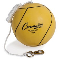 Champion Sports Yellow Tether Ball Rubber, Nylon - Yellow - 1 Each