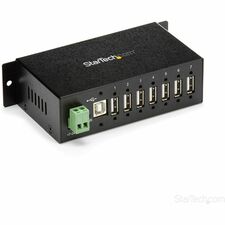 StarTech.com Mountable Rugged Industrial 7 Port USB 2.0 Hub USB Type B - External - 7 USB Port(s) - 7 USB 2.0 Port(s) - PC, Mac - TAA Compliant