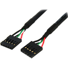 StarTech.com USBINT5PIN 18in Internal USB IDC Motherboard Header Cable 1 x 5-pin IDC - Female - 1 x 5-pin IDC - Female - Black - 1 Each