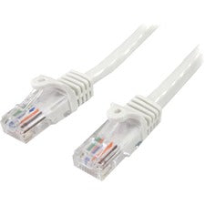 StarTech.com 5ft White Snagless Cat5e UTP Patch Cable 5 ft Category 5e Network Cable - First End: 1 x RJ-45 Network - Male - Second End: 1 x RJ-45 Network - Male - Patch Cable - White - 1 Each