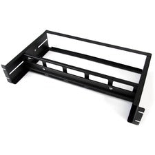 StarTech.com Din Rail Mount for Server - Black - TAA Compliant Steel, Solid Steel - 1 Each