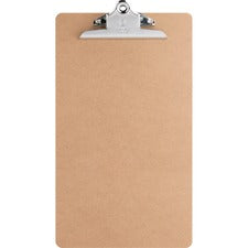 Business Source Hardboard Clipboard 9" x 15 1/2" Sheet Size - Hardboard - Brown - 1 Each