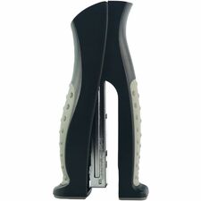 Business Source Full Strip Vertical Desk Stapler Staples Upto 20 Sheet of 80g/m² Paper - Holds Upto 210 Staple - Full Strip - Black, Gray - Metal - 1 Each