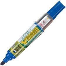 Pilot BeGreen Refillable VBoard Dry-erase Marker Broad Chisel Marker Point - Refillable - Blue Ink - 12 / Box