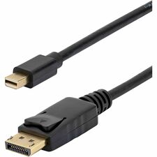 StarTech.com 10 ft Mini DisplayPort to DisplayPort 1.2 Adapter Cable M/M - DisplayPort 4k 10 ft DisplayPort/Mini DisplayPort A/V Cable for Monitor, Audio/Video Device, TV, Notebook, Projector - First End: 1 x 20-pin DisplayPort 1.2 Digital Audio/Video - M
